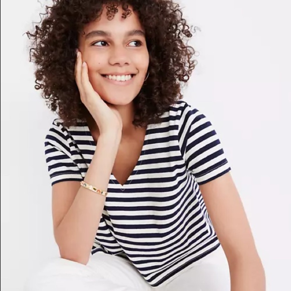 Madewell Setlist Marton Stripe Boxy Top - #061